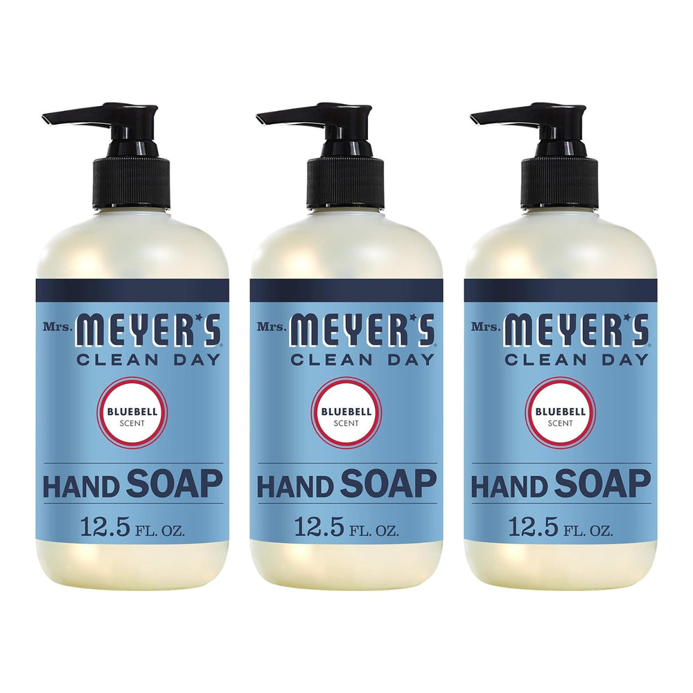 Mrs. Meyer's Bluebell bottle front for everyday hand cleansing with a fresh scent.