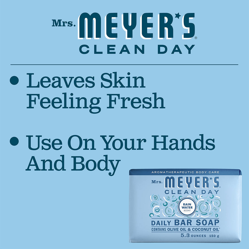 MRS. MEYER'S Rain Water ingredients: olive, almond, coconut oils.