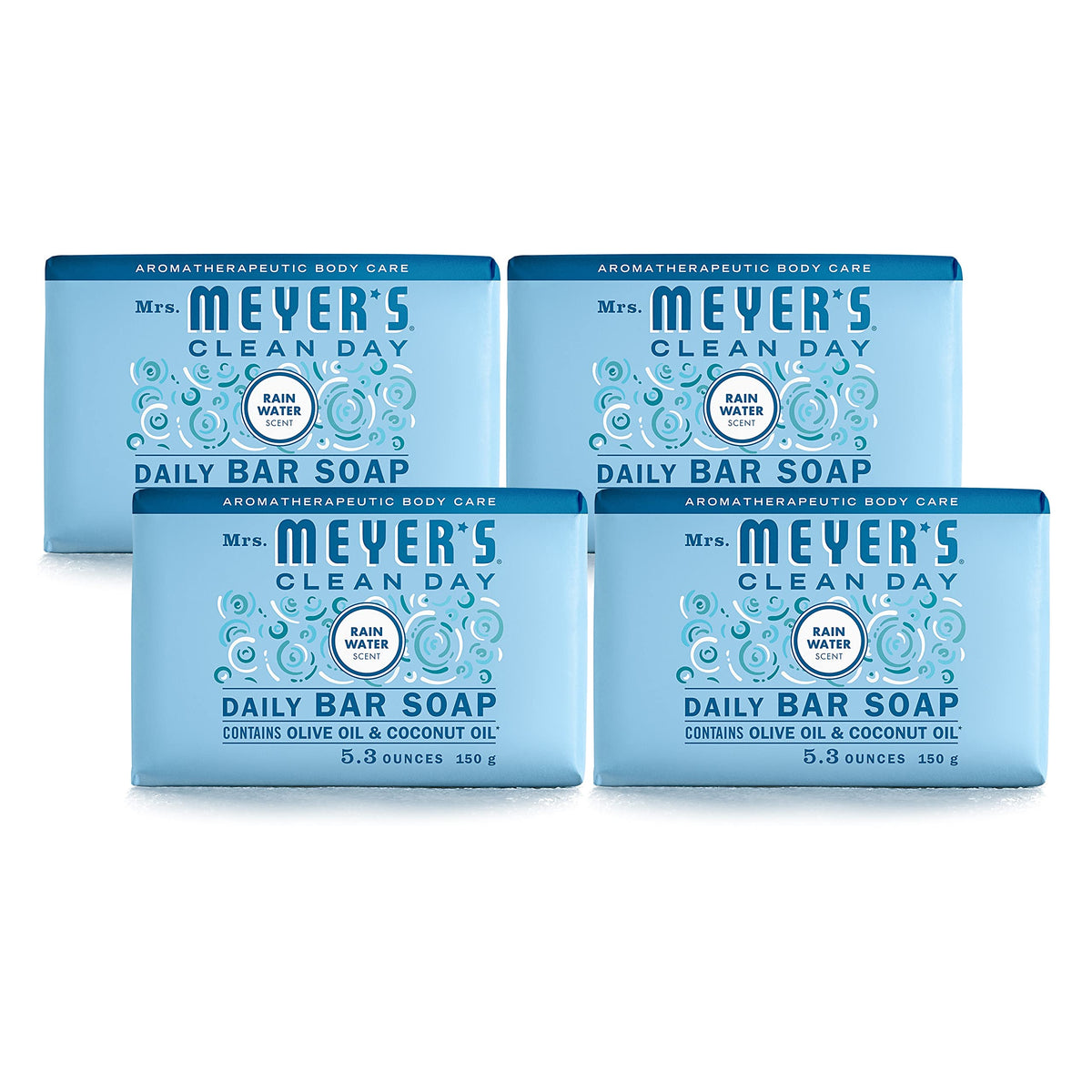 MRS. MEYER'S Clean Day Rain Water packaging with eco-friendly wrapper.