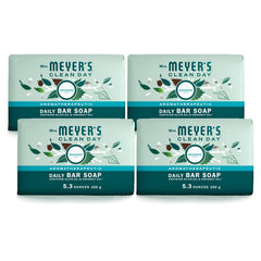 Mrs. Meyer's Clean Day Birchwood bar soap packaging highlights sustainable materials and eco-friendly design.