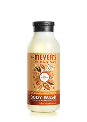 Mrs. Meyer’s Clean Day body wash in a pump bottle for easy daily cleansing.