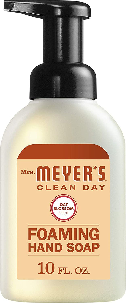 Mrs. Meyer's Clean Day oat blossom foaming soap pump in action.