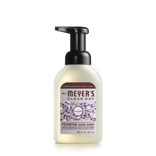 Mrs. Meyer’s Clean Day Rain Water hand soap bottle delivers crisp, clean fragrance
