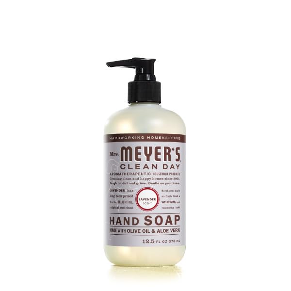 Mrs. Meyer's Clean Day Basil bottle captures uplifting, crisp scent for quick mood boost.