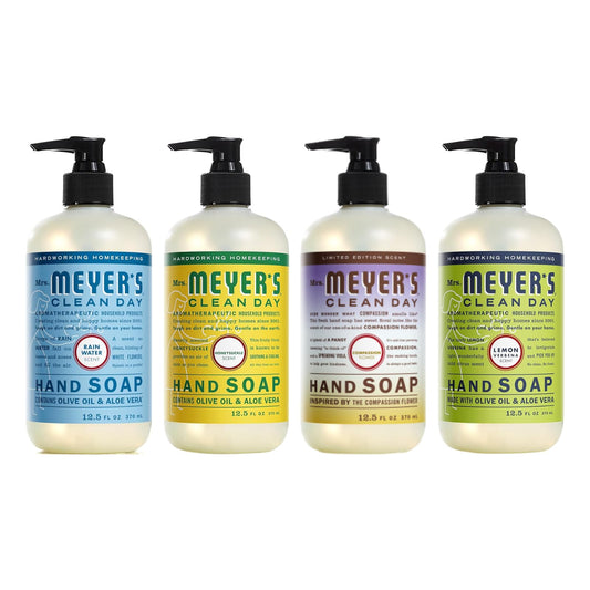 Mrs. Meyer’s Clean Day Honeysuckle bottle for garden-fresh handwashing.