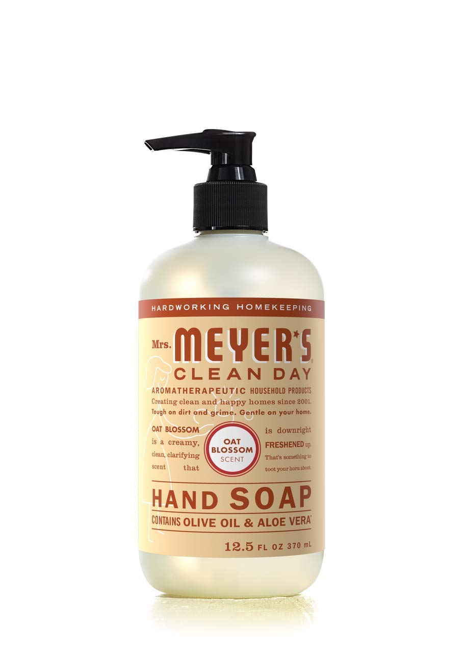 Mrs. Meyer's Clean Day Plumberry hand soap bottle with fruity fragrance