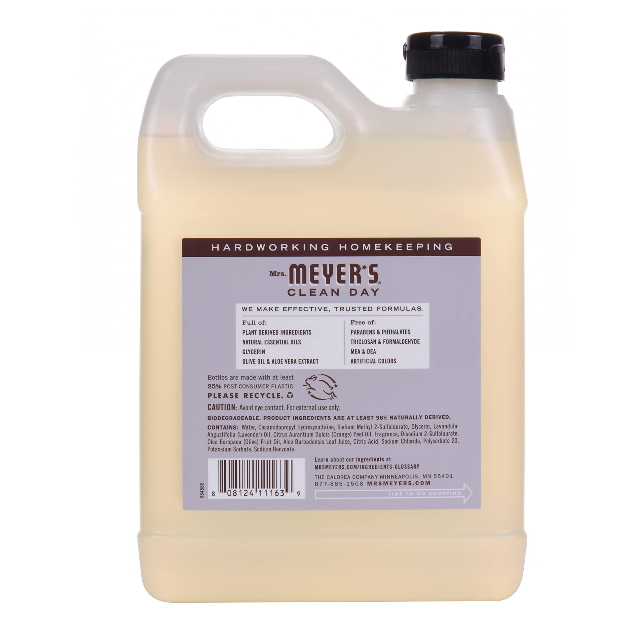 Mrs. Meyer's Lavender scent enhances daily handwashing routines.