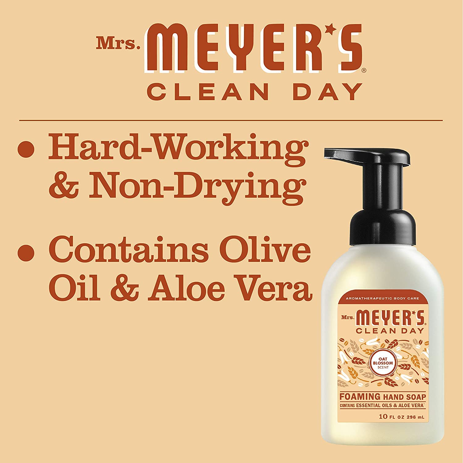 Label closeup emphasizes plant-based formula and friendly packaging.