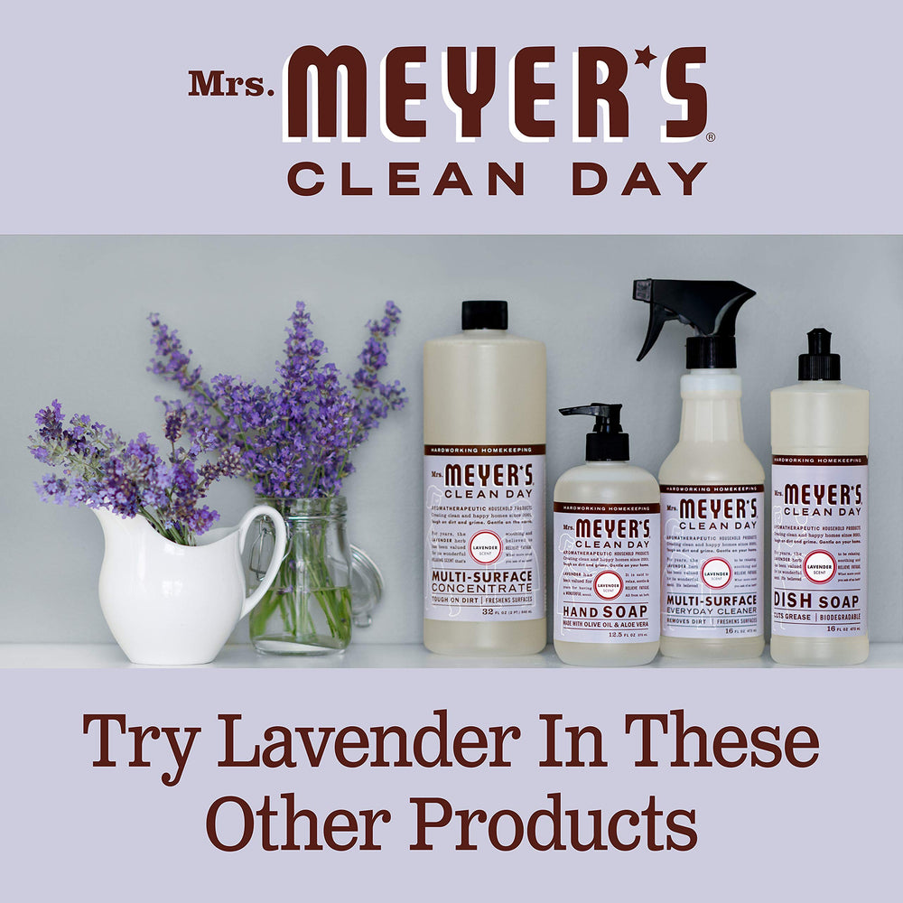 Mrs. Meyer's Clean Day Lavender body wash with a pump for easy use