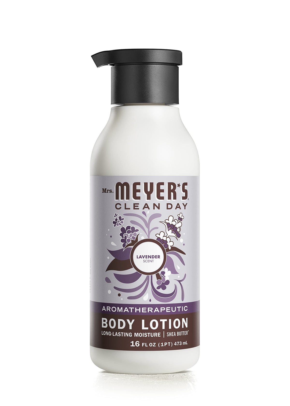 Mrs. Meyer's Clean Day Lavender bottle shows hydration-focused packaging for the lotion.