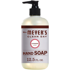 Mrs Meyer's Clean Day Lavender Hand Soap cap close-up for easy use