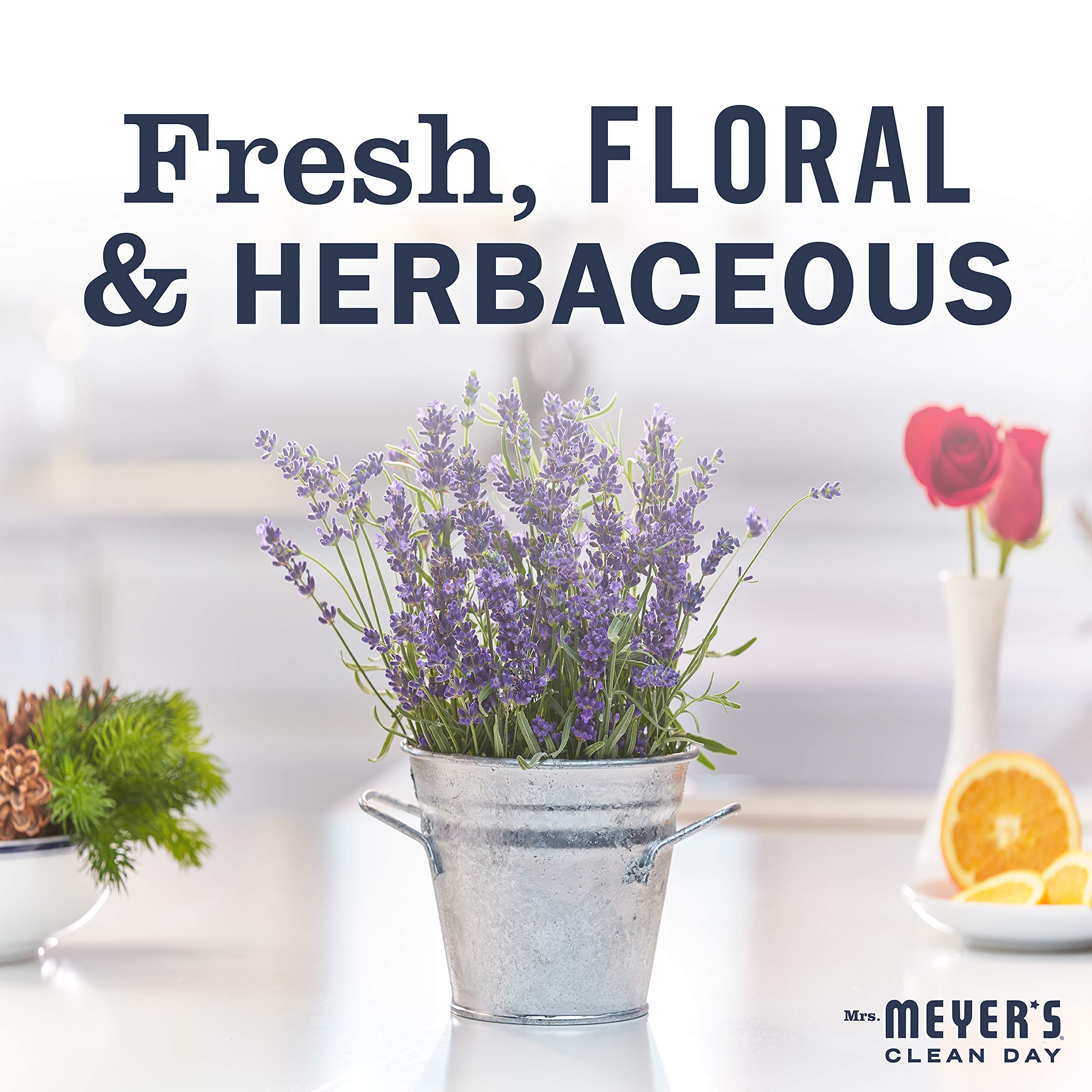 Mrs Meyer's Clean Day Lavender Hand Soap enhances daily routines with lavender scent