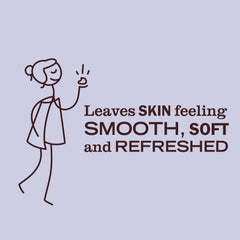 Ingredients like shea butter and sweet almond oil support soft, nourished skin.
