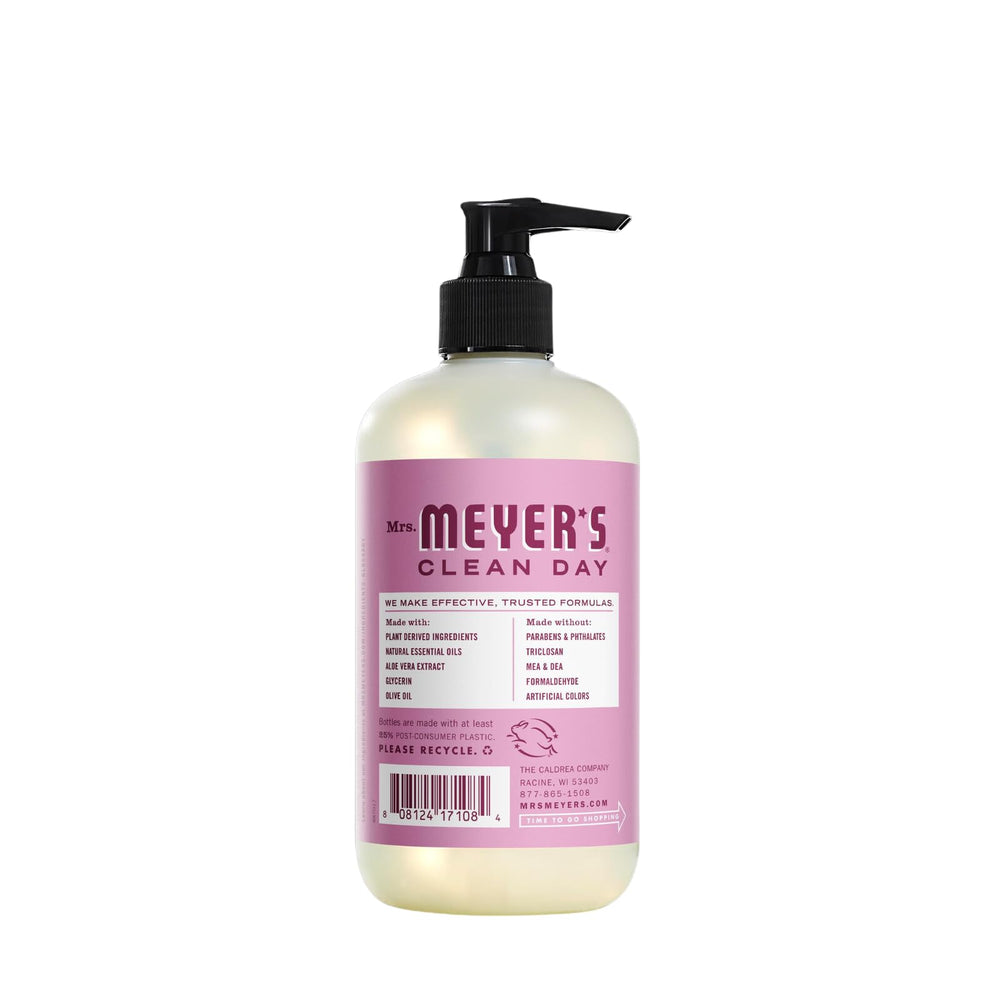 Mrs. Meyer's Clean Day Lemon Verbena bottle delivers bright scent and gentle cleansing.