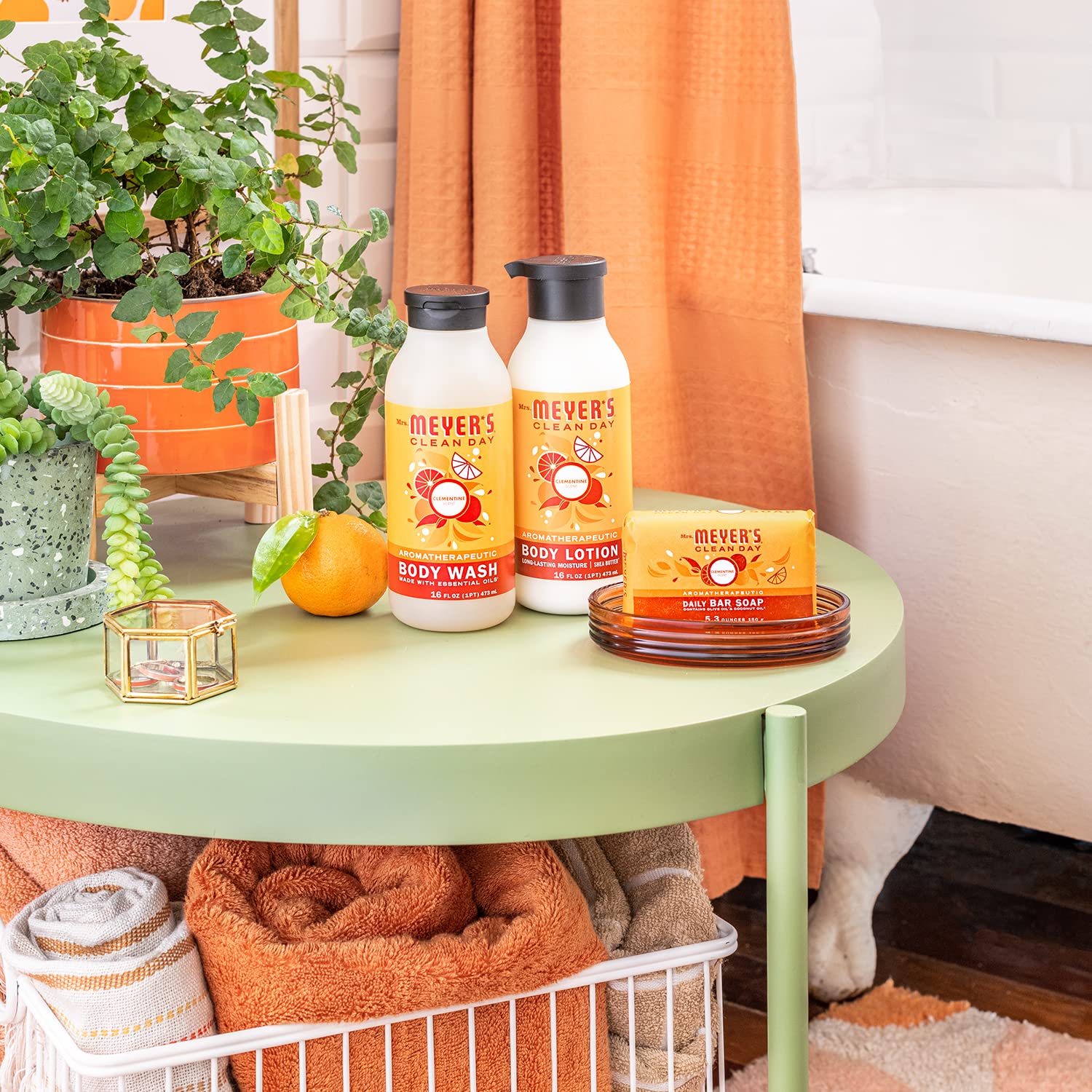 Three-pack of Mrs. Meyer's Clean Day lotion provides fresh skin anytime.