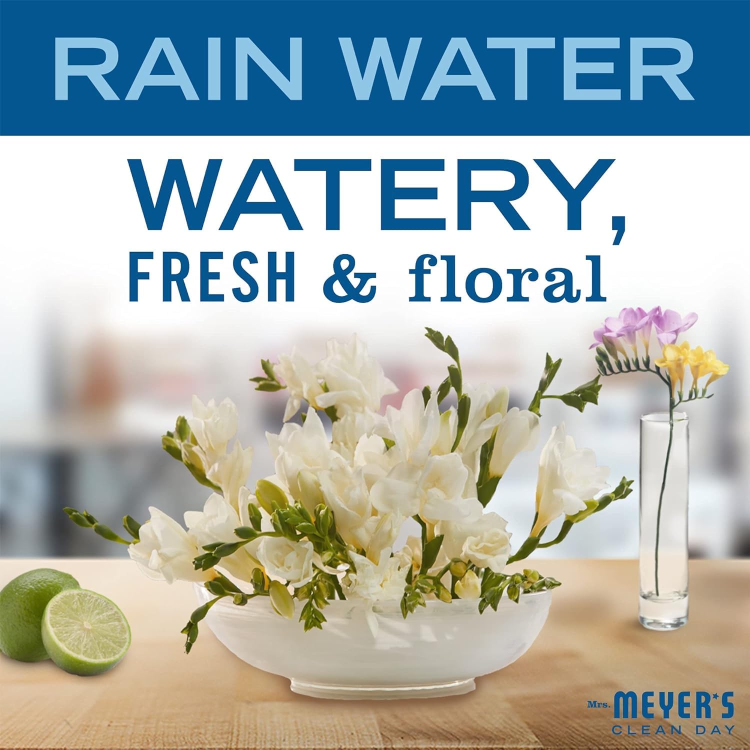 Kitchen sink setup with Mrs. Meyer's hand soap for easy daily hand care