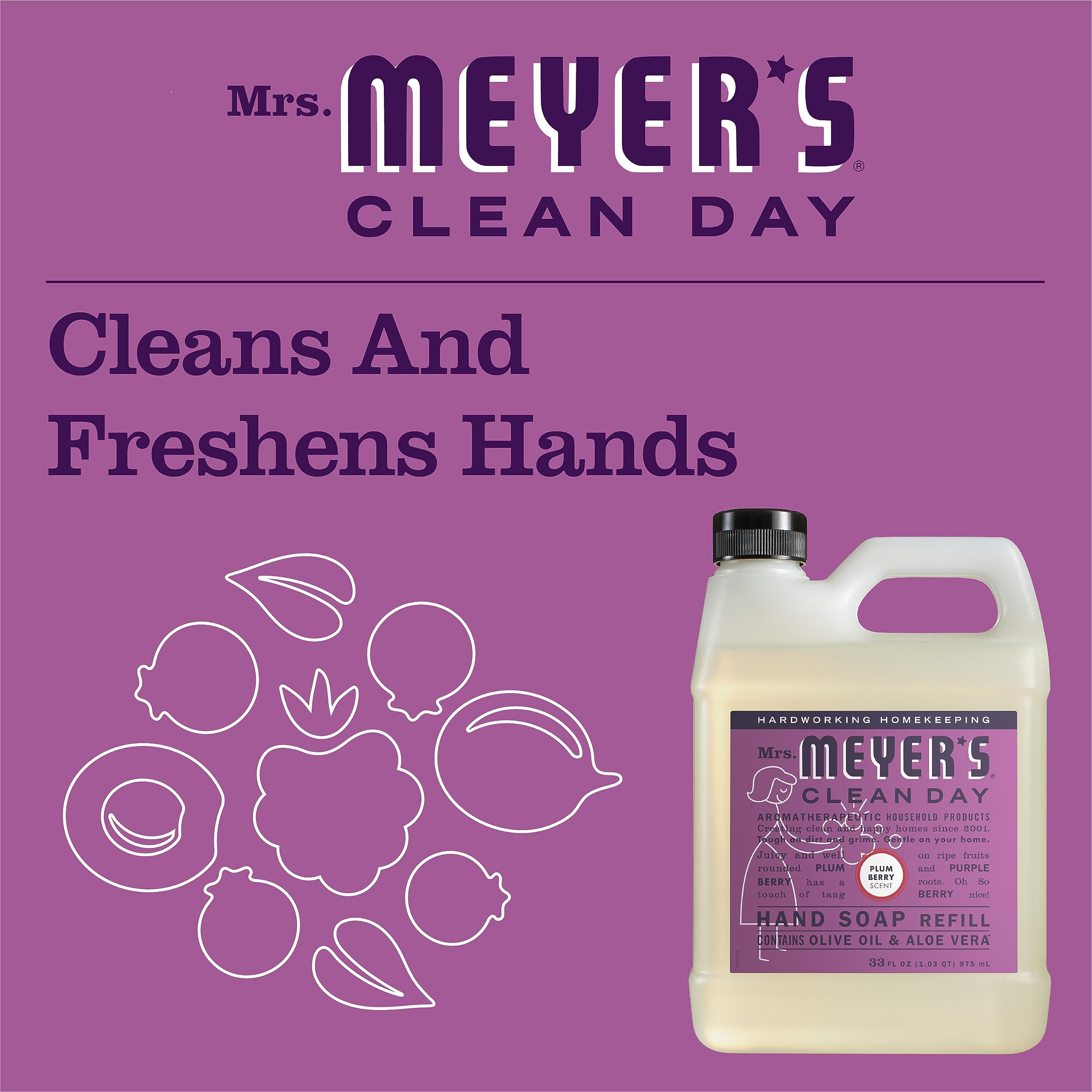 Family washing hands with Plum Berry soap from Mrs. Meyer's Clean Day