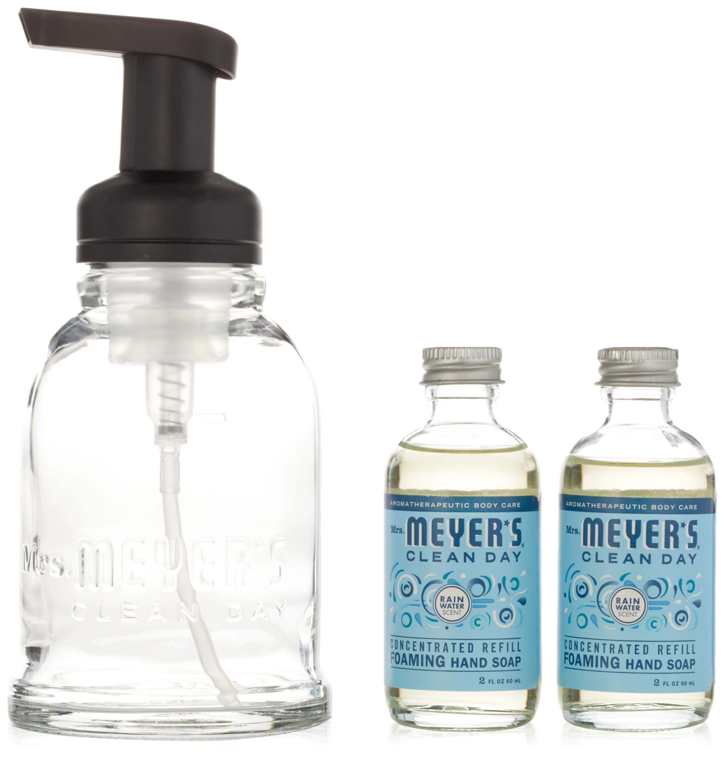 Mrs. Meyer's Foaming Hand Soap Starter Kit ready-to-use set for homes.
