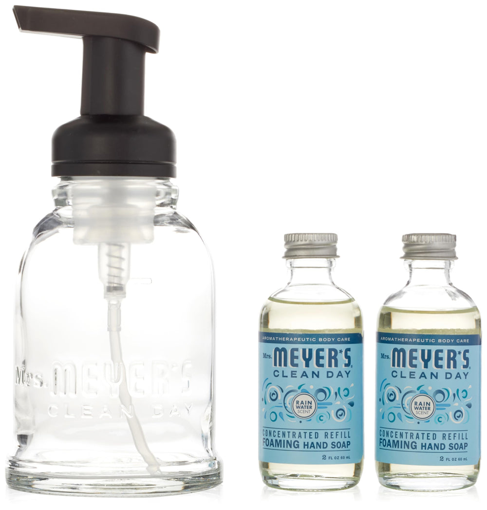 Mrs. Meyer's Foaming Hand Soap Starter Kit ready-to-use set for homes.