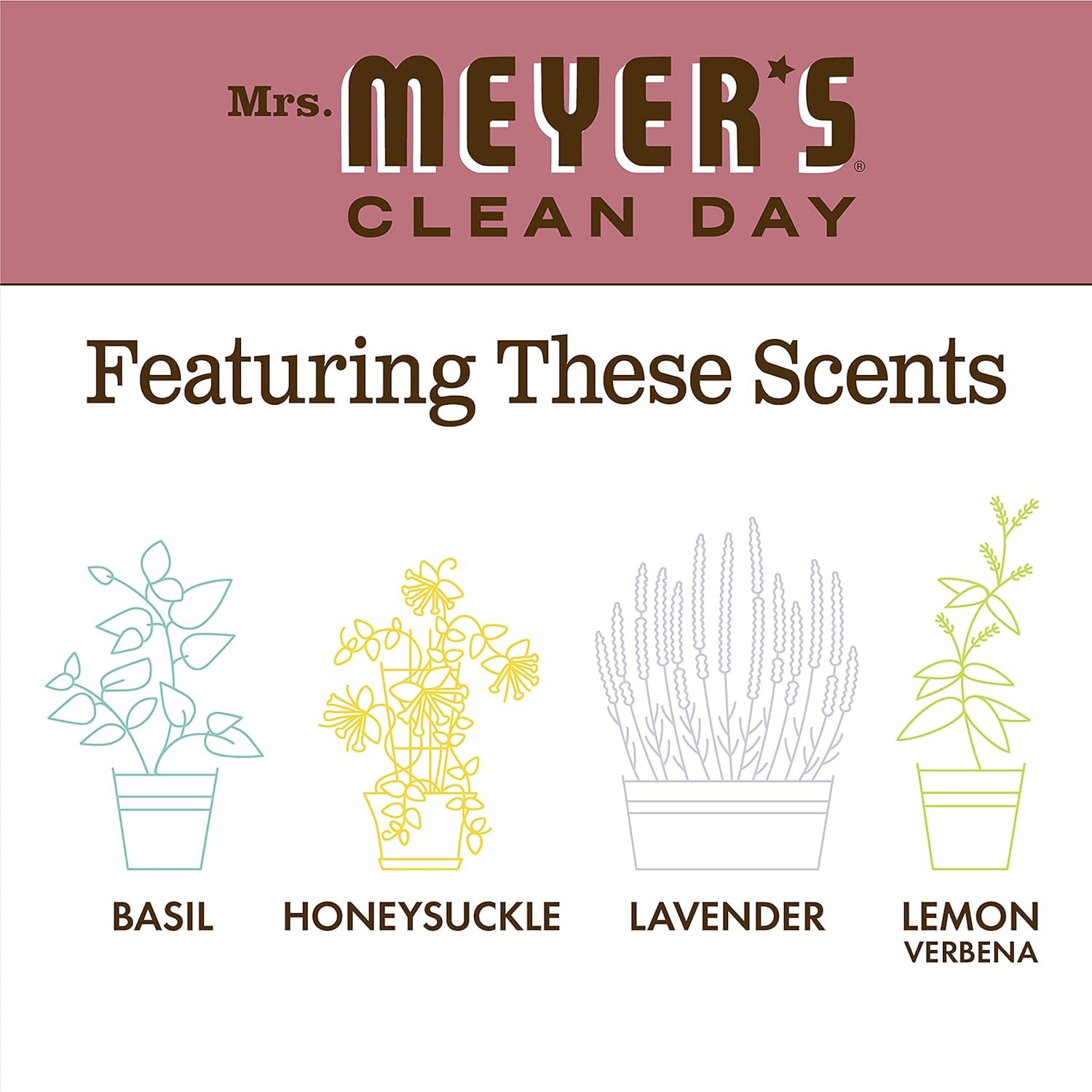 Mrs. Meyer's Rosemary hand soap on a bathroom counter evokes fresh garden vibes.