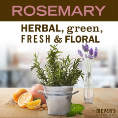 Mrs. Meyer's Rosemary hand soap with suds on sink invites daily hand care.