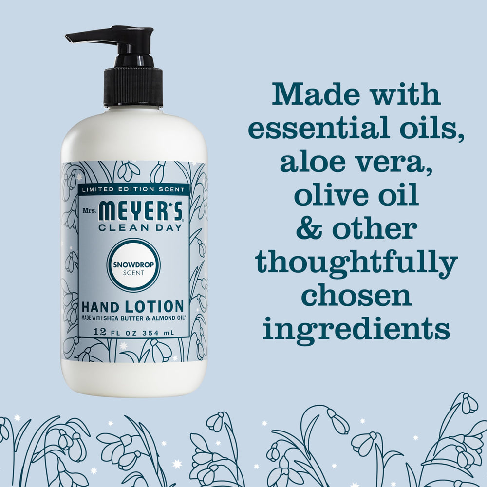 Ingredients list featuring shea butter and almond oil for nourishing care.
