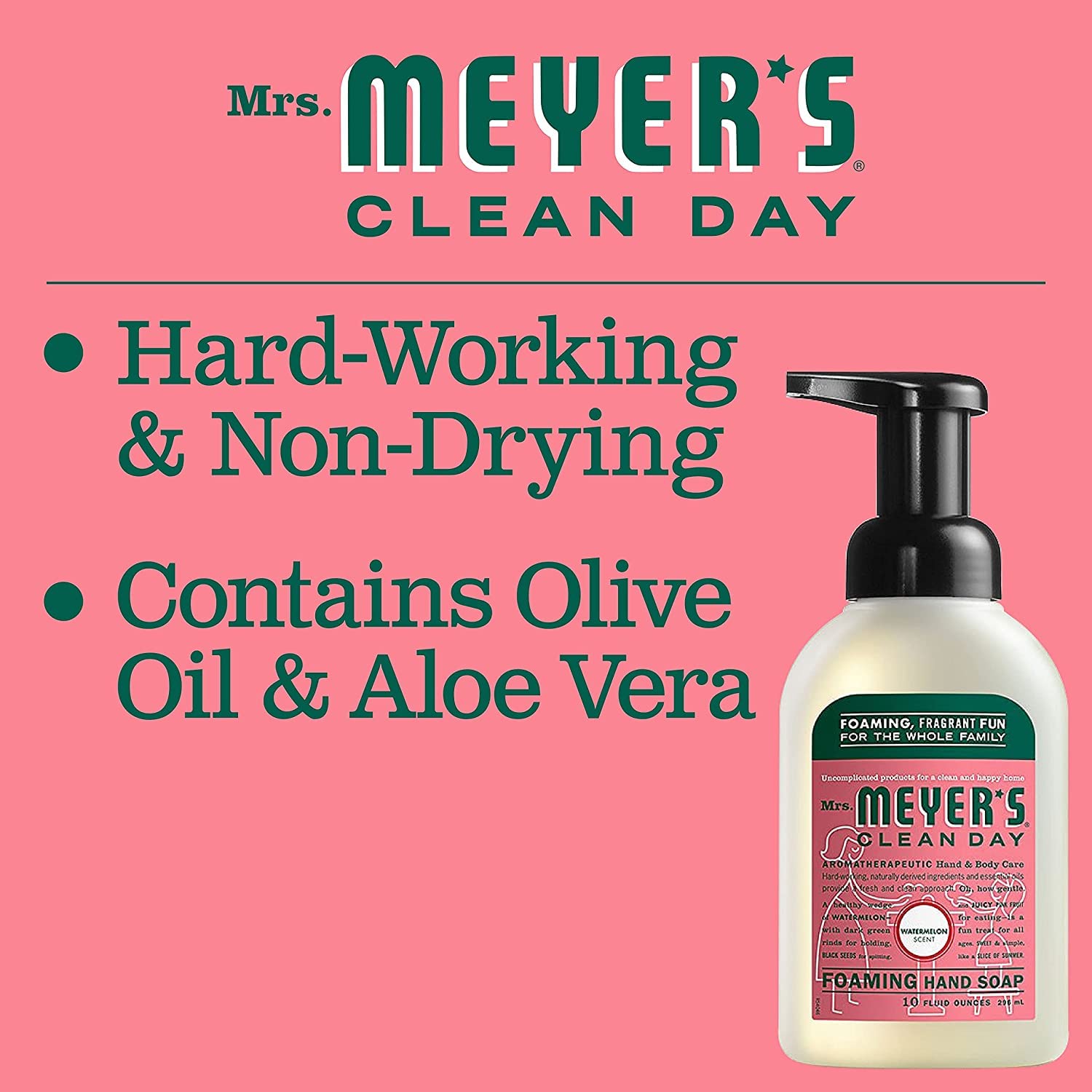 Mrs. Meyer's Watermelon scent in a family's bathroom for everyday hand washing.