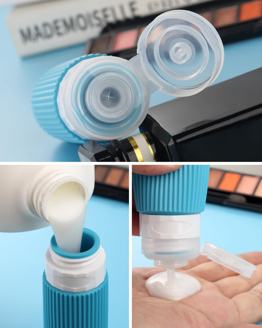 Mrsdry silicone cream jars (1oz) ideal for compact skincare on trips.
