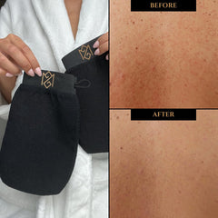 MS Exfoliating Glove in a warm bath for smoother skin and pores