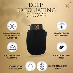 MS Exfoliating Glove supports improved skin texture and prep for tanning