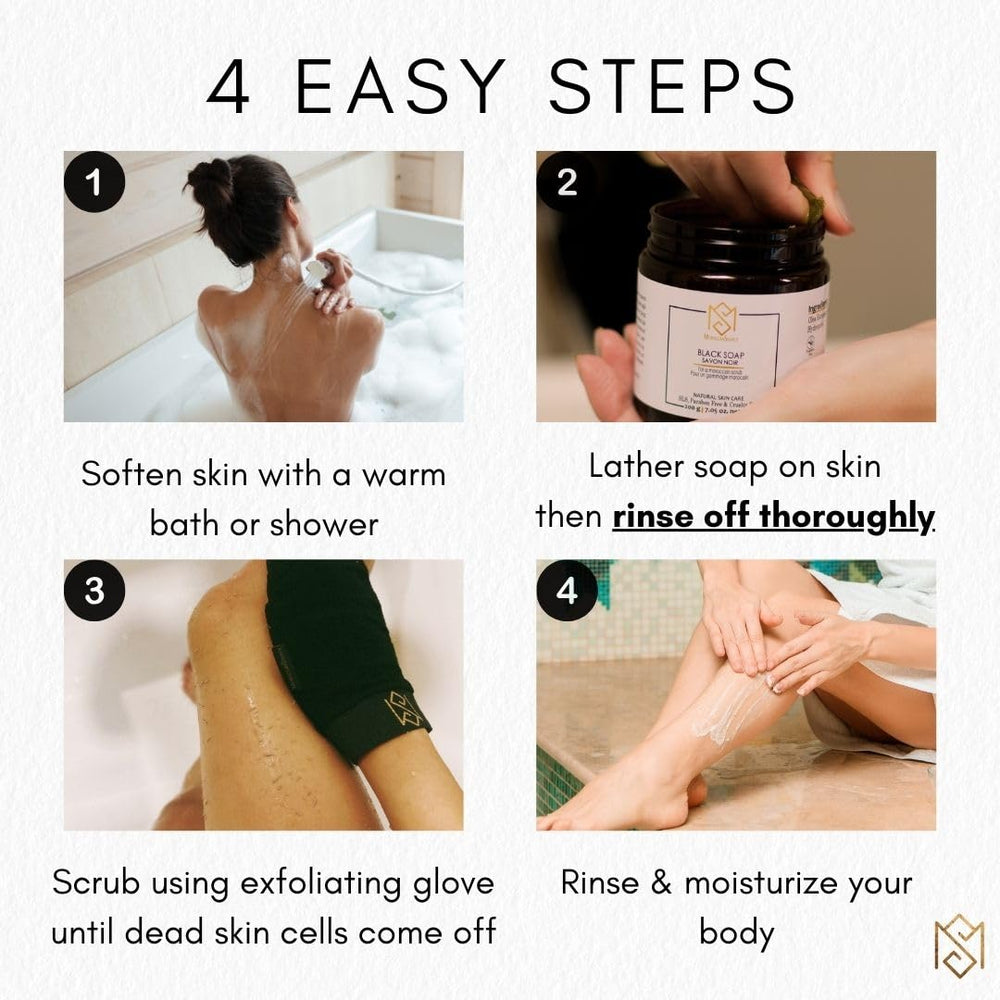 MS Exfoliating Glove integrated into weekly routine for spa-like home self-care