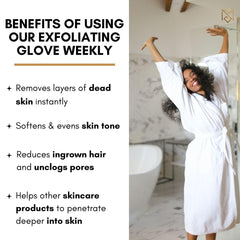 MS Exfoliating Glove with Moroccan soap sample enhancing cleansing session