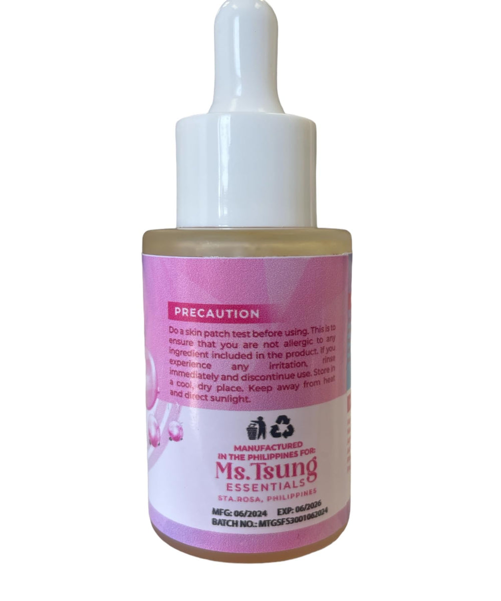 Texture and daily application guidance for Ms. Tsung Glass Skin Serum.