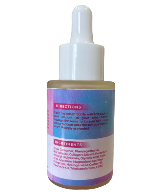 Ms. Tsung Essentials Glass Skin Serum ingredients featuring glycolic acid and niacinamide.