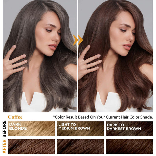 Msktasy hair dye shampoo application on hands for quick color blending