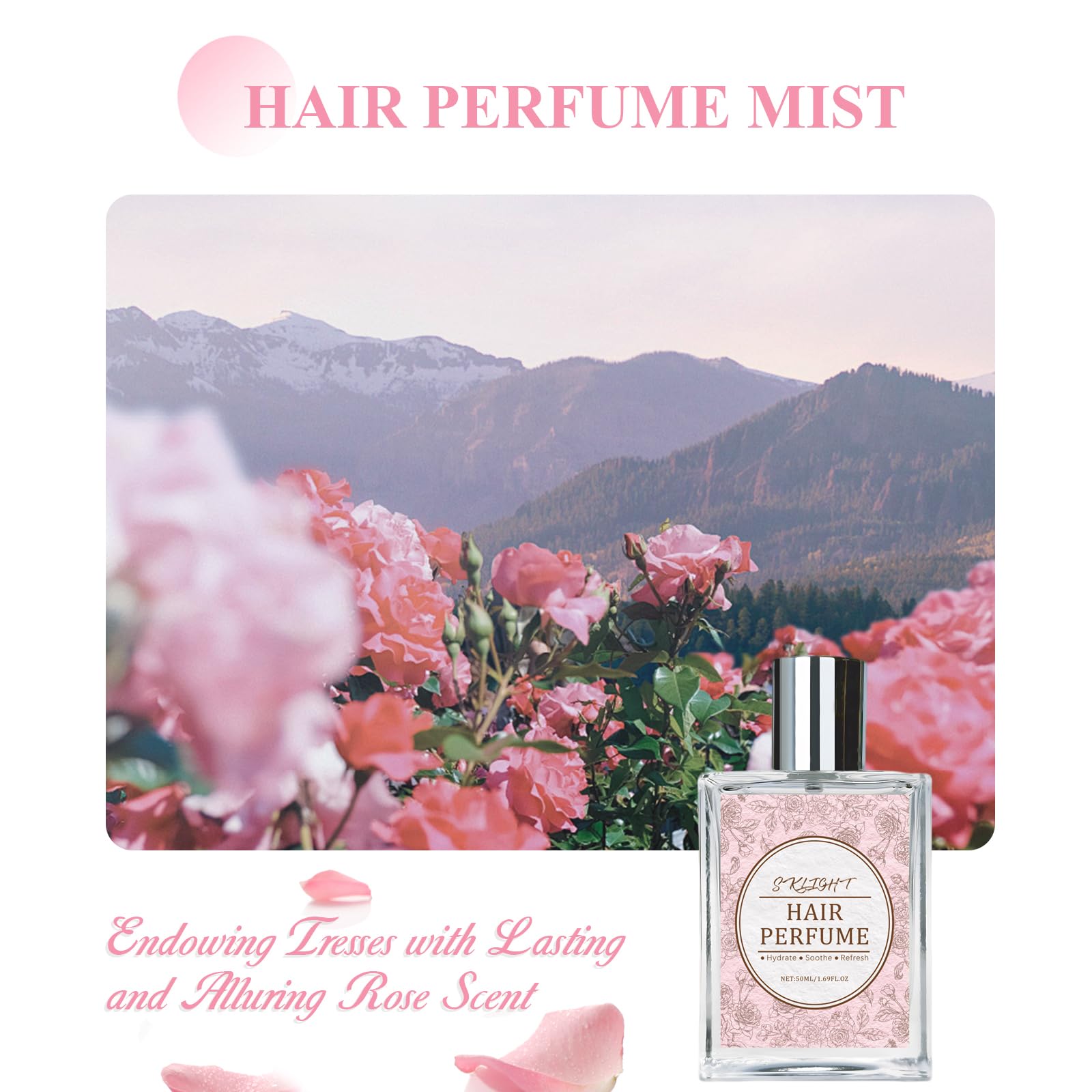 Msktasy rose-scent on hair offers lasting fragrance