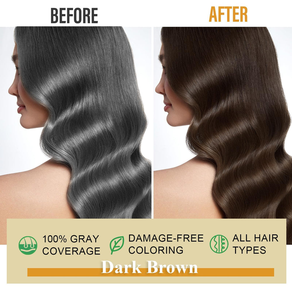 Msktasy hair dye shampoo application shows quick, even color.
