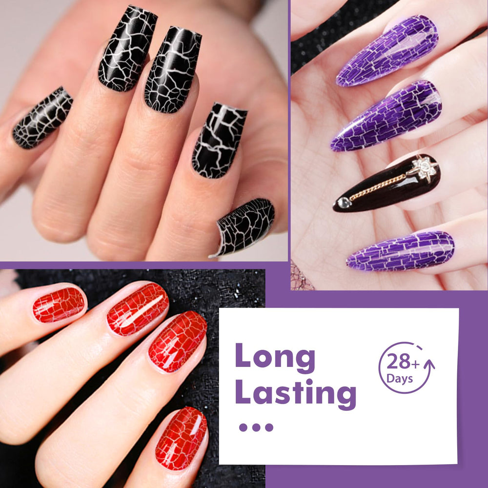 MSRUIOO air-dry close-up captures natural drying time and textured crackle effect