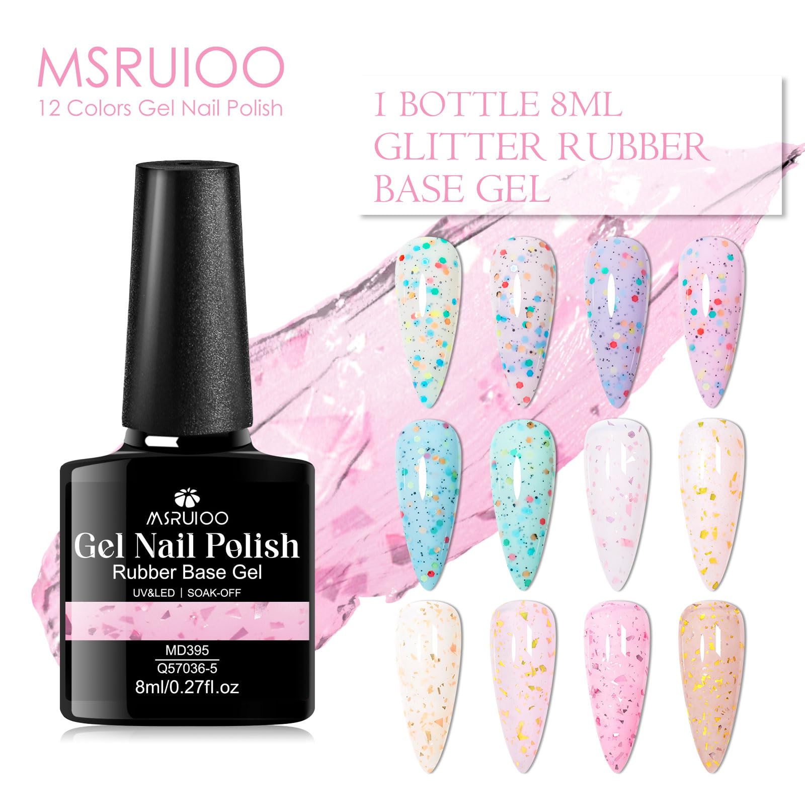 MSRUIOO blue purple set offers vibrant, trend-ready manicure options.