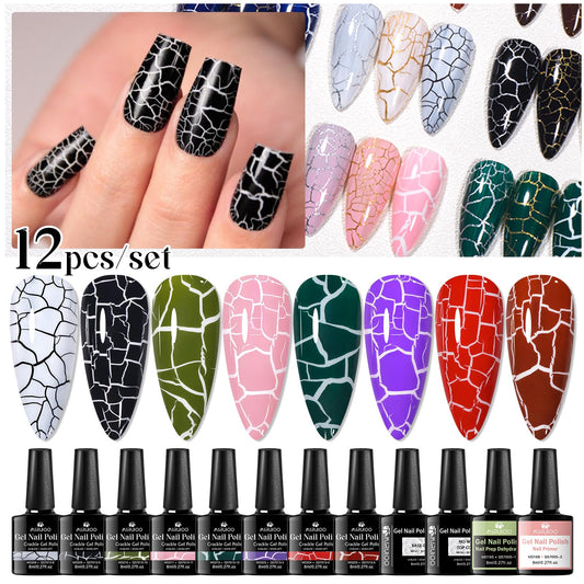 MSRUIOO crackle color 2 nail polish for easy home manicure