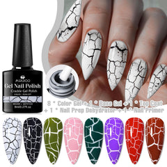 MSRUIOO crackle color 4 nail polish for bold crackle patterns