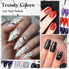 MSRUIOO crackle color 6 nail polish for dramatic contrasts