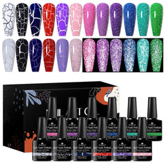 MSRUIOO crackle nail polish in pink finish creates bold texture for stylish everyday looks.
