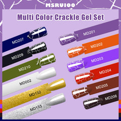 MSRUIOO white gel base color provides a clean canvas for crackle effects