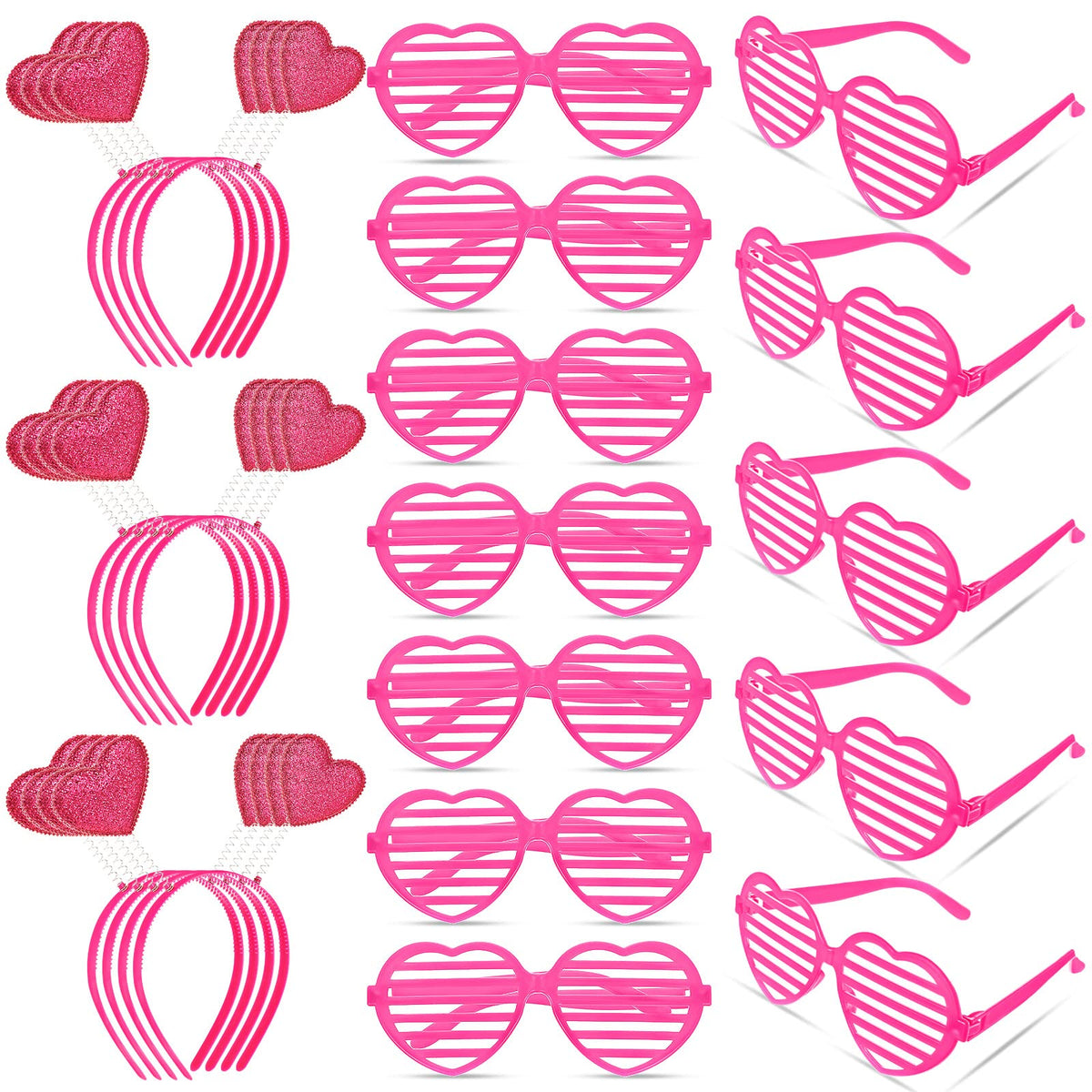 MTLEE valentines heart headband adjustable for secure, comfortable wear at parties.