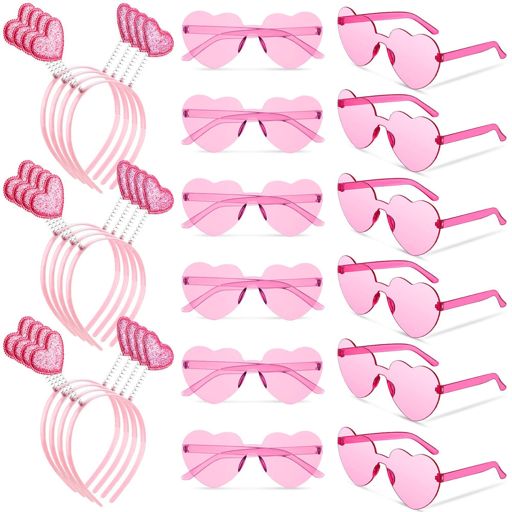 MTLEE Valentines heart headband pink for chic party styling and all-day comfort.