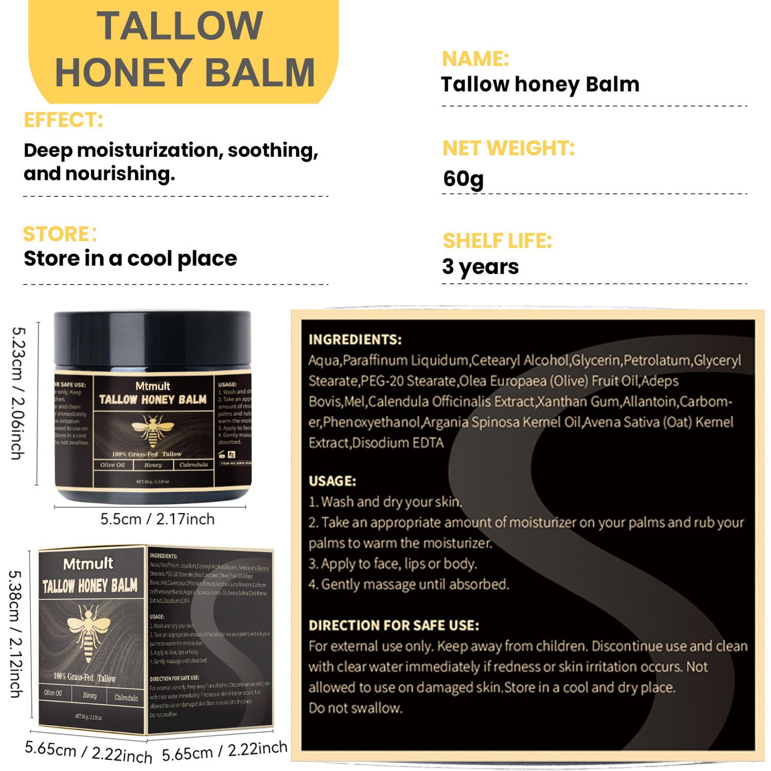Mtmult 4-in-1 balm for face, body, hands, and beard care