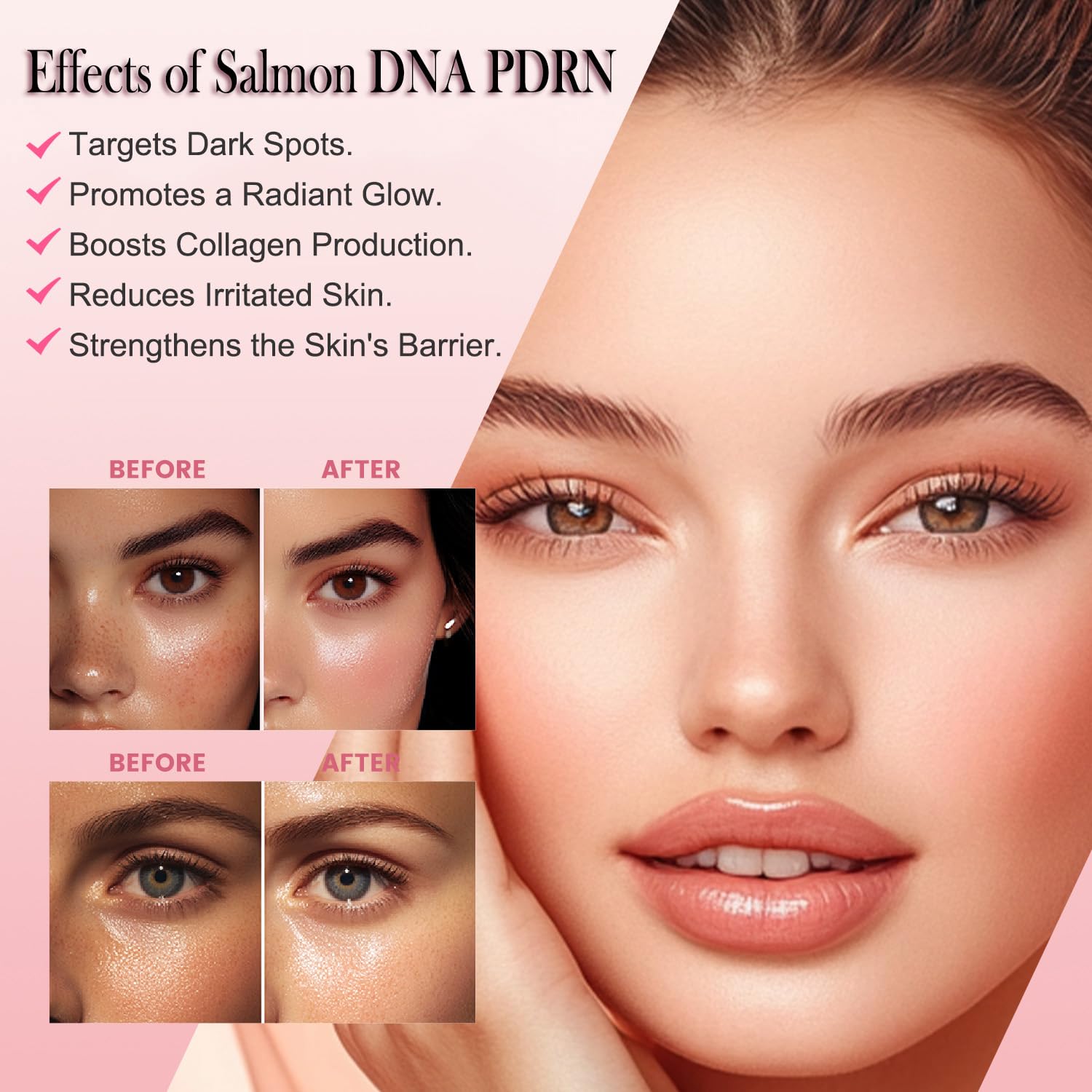 Mtmult Salmon DNA Serum being applied for a smooth, radiant look.