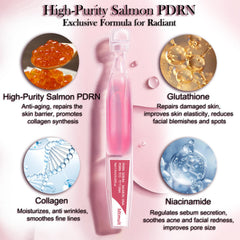 Mtmult Salmon DNA Serum with collagen and hyaluronic acid for hydration and firmness.