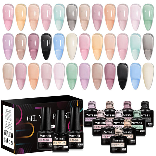 MTSSII jelly gel set swatches show color range for easy selection